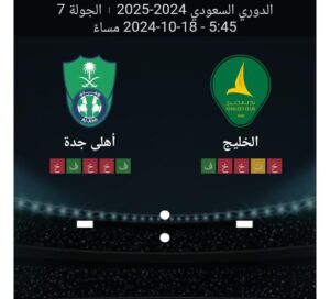 مشاهده مباراه الخليج واهلي جده 18/10/2024 الدوري السعودي